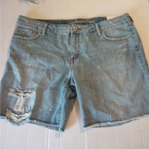 NWT Bermuda Low Rise Distressed Shorts